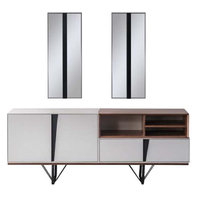 Luxury Sideboard Sideboard Wardrobe Chest of drawers Wooden Cabinet Wood White