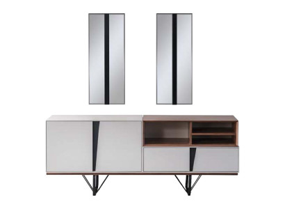 Luxury Sideboard Sideboard Wardrobe Chest of drawers Wooden Cabinet Wood White