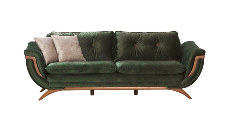 Three-seater living room set 3+3+1 sofa set seat cushion fabric sofa couch sofa