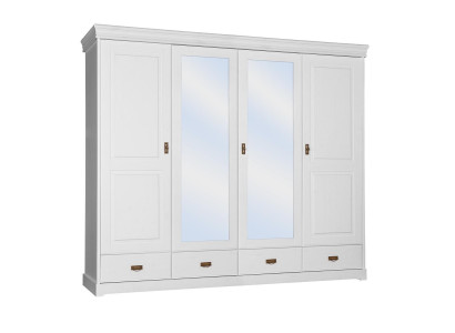Wardrobe Country House Style Shelf Wardrobe Clothes Cabinets Wood Furniture White