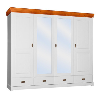 Wardrobe Country House Style Wardrobe Clothes Cabinets Wood Furniture White Shelf