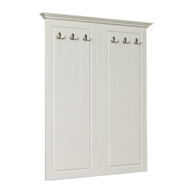 Country house style Clothes stand Wall Coat rack Wood Wardrobe Hanger White new