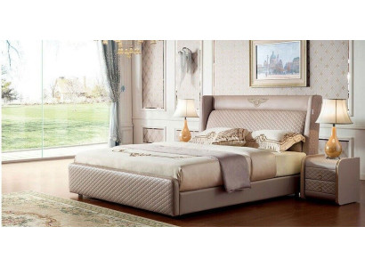 Bed Bedside table 3 pcs. Bedroom Set Design Modern Luxury Beds Group Leather