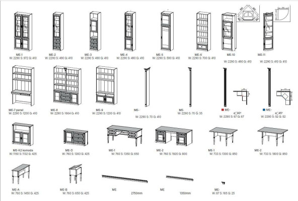 Classic Cabinets Wardrobe Wall Unit Display Case Display Cabinet Wood