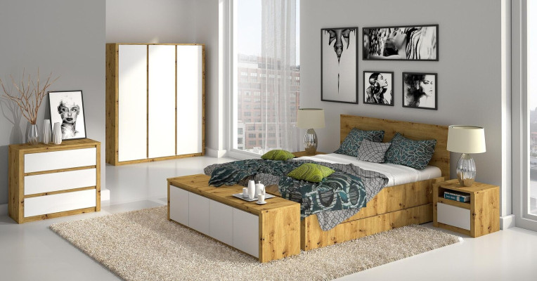Design Bedroom Luxury Bed Bedside table Chest of drawers 6-piece Bedroom Set Hotel