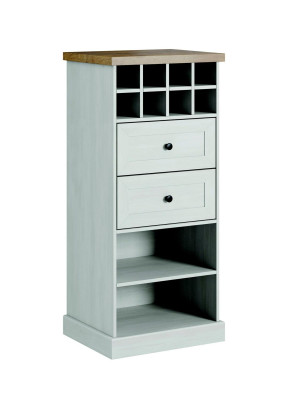 Country House White Wardrobe Chest of drawers Lowboard Sideboard Wood Buffet Chests of drawers Sideboard