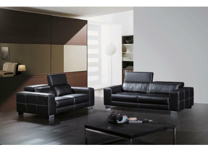 Leather sofa Couch Living landscape 3+2 Seater Suite Deco Design Modern Sofa