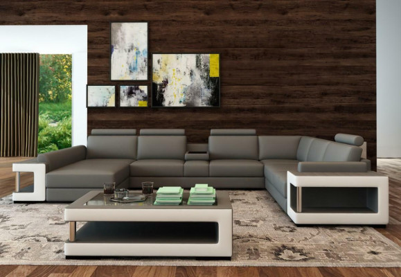 Living landscape luxury trend collection couch leather sofa sofa U-shape seat