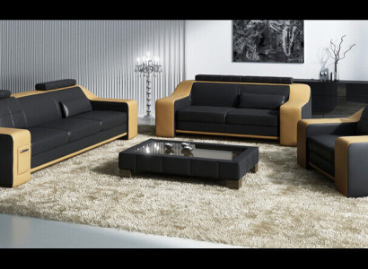 Leather sofa couch sofa set sets design modern sofa 3+1+1 seater