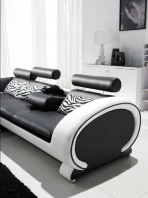 Corner sofa Leather sofa Living landscape L-shape Decorative sofa Couch Upholstery Seat Corner