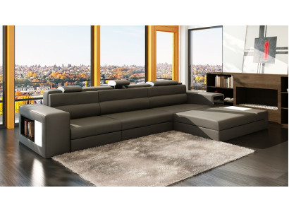 Corner sofa Leather sofa Living landscape L-shape Sofa Decorative Couch Upholstery Seat Corner