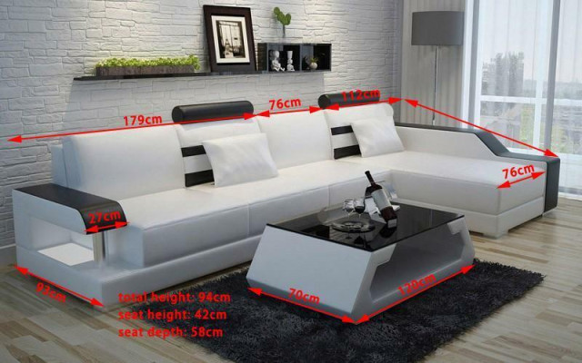 Illuminated Living room Seating Landscape Couch Sets Seat Upholstery