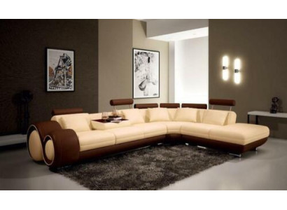 Corner sofa Sofa Couch Upholstery Living landscape Leather Sofas Suite L-shape