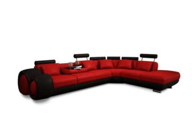 Corner sofa Sofa Couch Upholstery Living landscape Leather Sofas Suite L-shape