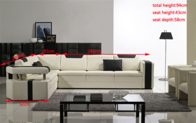 Designer Living room Corner sofa Couch Upholstery Seat Corner Garnitzur