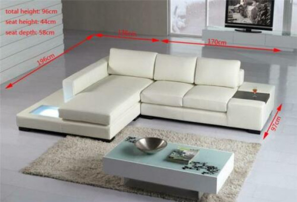 L-shape Sofa Couch Upholstery Suite Design Living landscape Corner sofa Leather