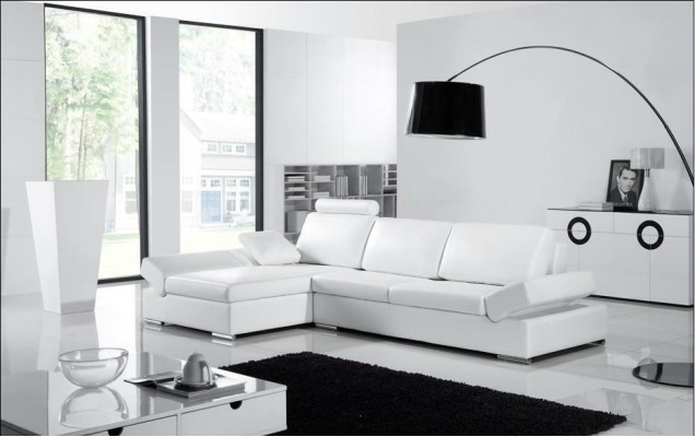 Corner sofa Sofa Deco Couch Upholstery Living landscape Leather Corner Sofas Suite