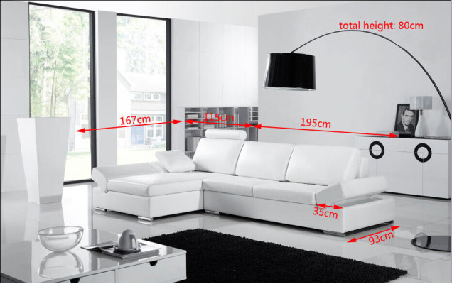 Corner sofa Sofa Deco Couch Upholstery Living landscape Leather Corner Sofas Suite
