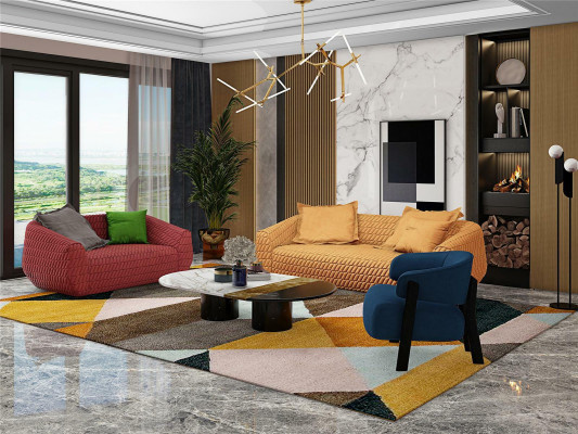 Luxury Textile Sofa Design Couch Sofa set 3+1+1 Seater Suite Living room new