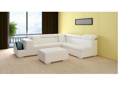 Corner sofa L-shape Sofa Couch Upholstery Sofas Living landscape Leather sofa Stool