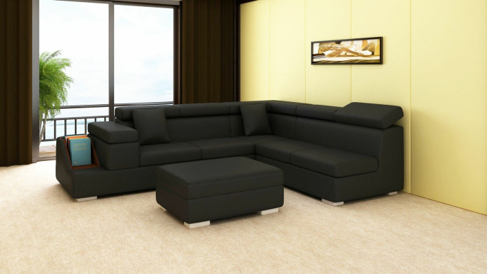 Corner sofa L-shape Sofa Couch Upholstery Sofas Living landscape Leather sofa Stool