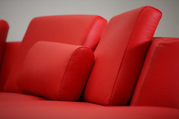 Red Round Couch Corner sofa Living landscape Round sofa Upholstery Suite Sofas