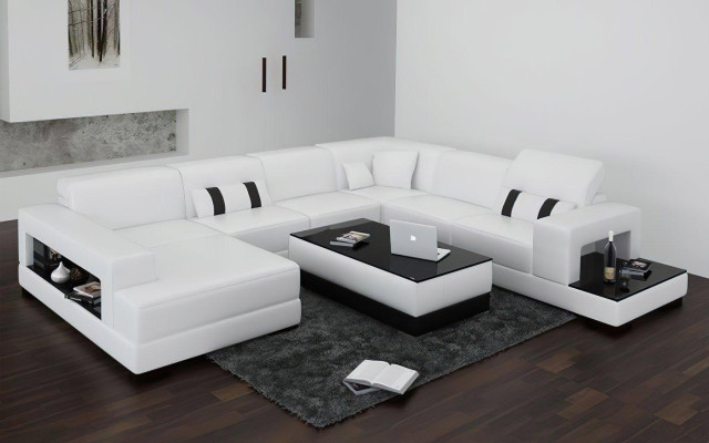 Corner sofa Sofa Couch Upholstery Deco Living landscape Leather Corner Sofas Suite