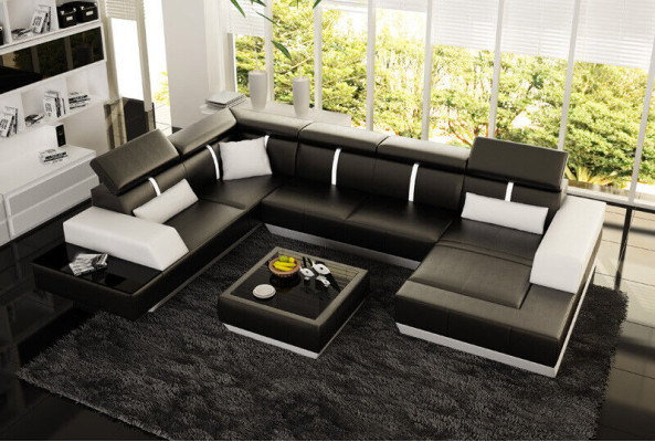 Sofa Living landscape U-shape Corner sofa Couch Suite Upholstery U-shape