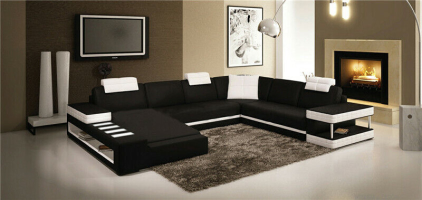 U-shape Sofa Couch Upholstery Suite Living landscape Design Luxury Corner sofa