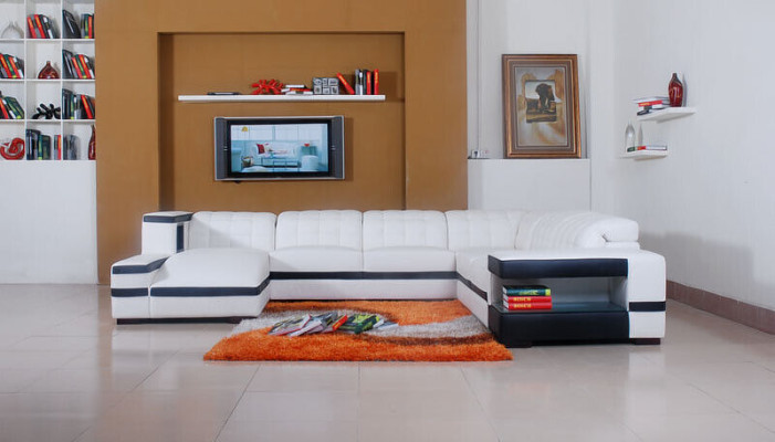 Designer Sofa Couch Corner sofa with Stool Suite Living landscape Upholstery
