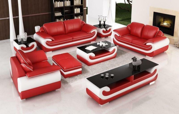 Sofa set 3+2+1 Seater + Stool Set Suite Upholstered Sofa Couch