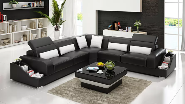 Leather Sofa Couches Design Living room Cheap Upholstery Furniture Seating Set Sofa new