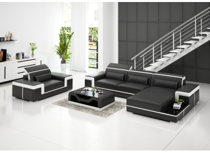Corner sofa Set Couch Upholstery Corner Suite Armchair Living landscape L-shape