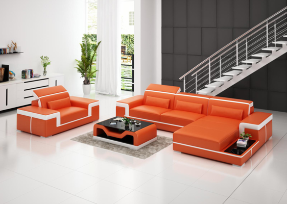 Corner sofa Set Couch Upholstery Corner Suite Armchair Living landscape L-shape