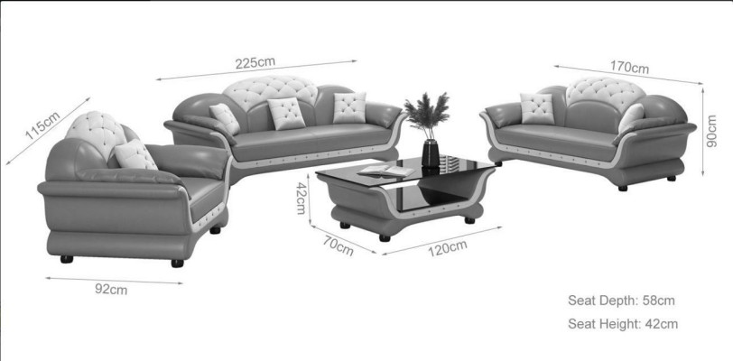 Sofa set 3+2+1 Design Seater Set Sofa Upholstery Couches Couch Modern Luxury new