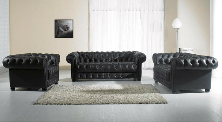 Chesterfield Couches Sofas Leather 3+2 Seater Sofa set Sets Set