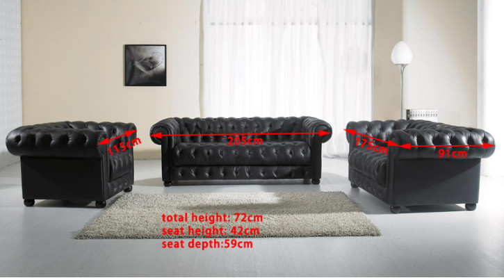 Chesterfield Couches Sofas Leather 3+2 Seater Sofa set Sets Set