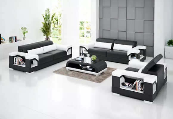 Couch Sofa set 321 Seater Coffee table Leather sofa Modern Sofa Living landscape