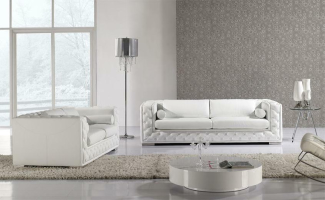 Sofa set 3+1+1 Seater Set Design Sofas Upholstery Couches Leather Chesterfield