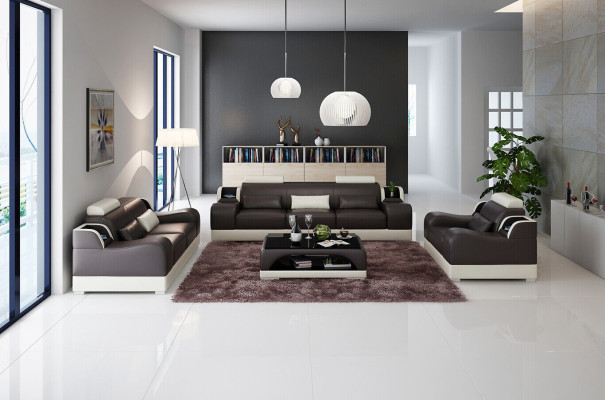 Modern Sofa set Couch Sofa Sets Group 311 Seater Leather Sofa
