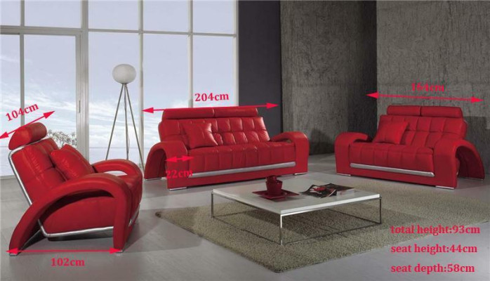 Leather sofa Couch Living landscape 3+1+1 Seater Suite Sofa Sofa set