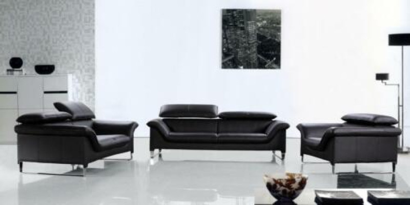 Leather sofa Couch Living landscape 3+1+1 Seater Suite Modern Design Sofa
