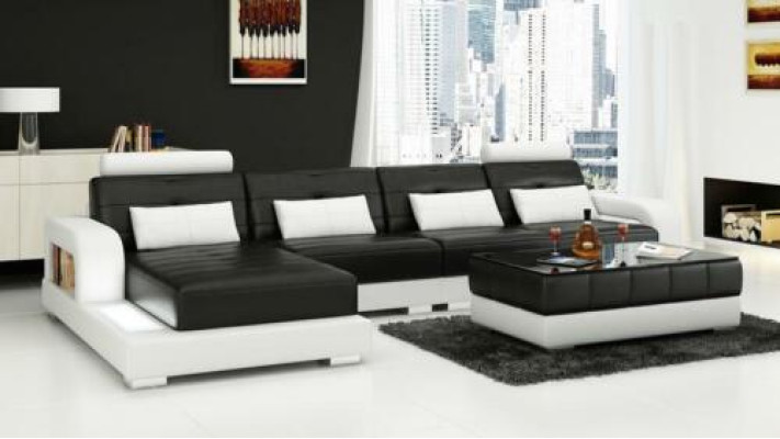 Corner sofa Sofa Couch Leather sofa Seat Corner Suite Upholstery Living landscape