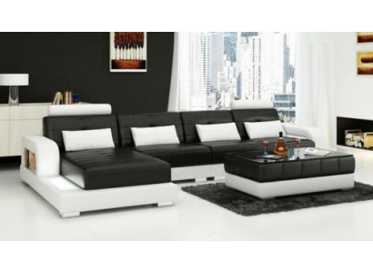 Corner sofa Sofa Couch Leather sofa Seat Corner Suite Upholstery Living landscape