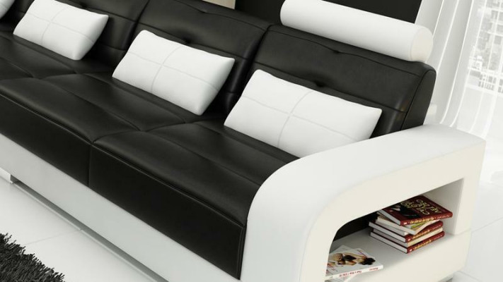 Corner sofa Sofa Couch Leather sofa Seat Corner Suite Upholstery Living landscape