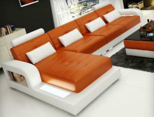 Corner sofa Sofa Couch Leather sofa Seat Corner Suite Upholstery Living landscape