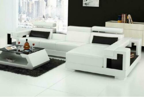 Corner sofa Leather sofa Living landscape L-shape Sofa Couch Upholstery Seat Corner