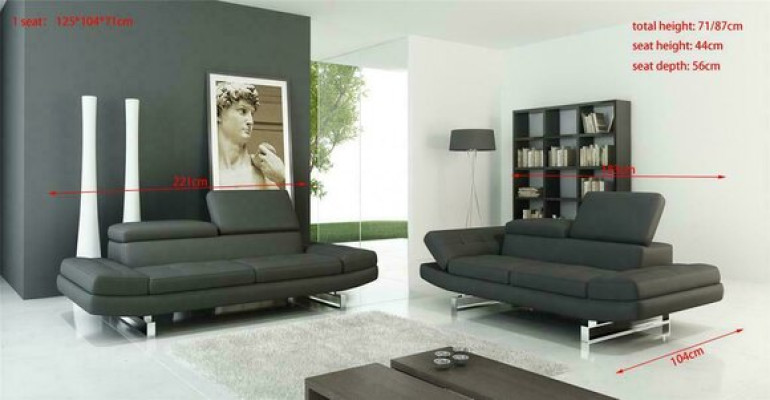 Complete Set Sofa set 3+1+1 Seater Designer Living landscape 3-piece home24