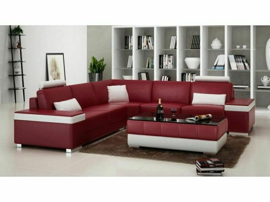 L-shape leather sofa upholstery seat couch suite corner sofa sofa couch
