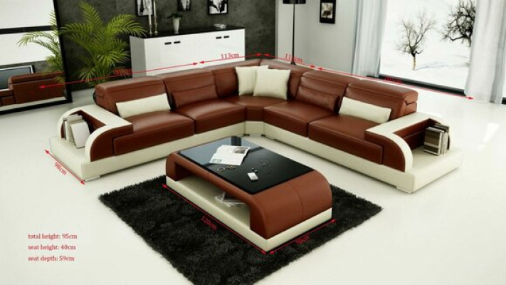 Corner sofa Corner Upholstery Living landscape Couch Sofa Corner suite U-shape